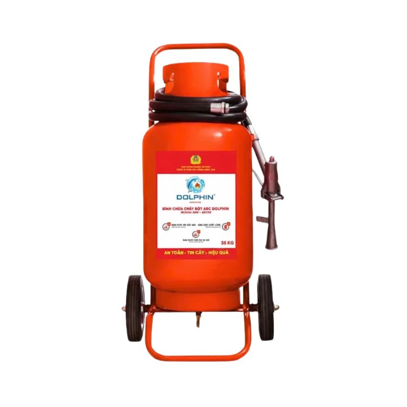 Bình Chữa Cháy Xe Đẩy 35kg Bột ABC Dolphin