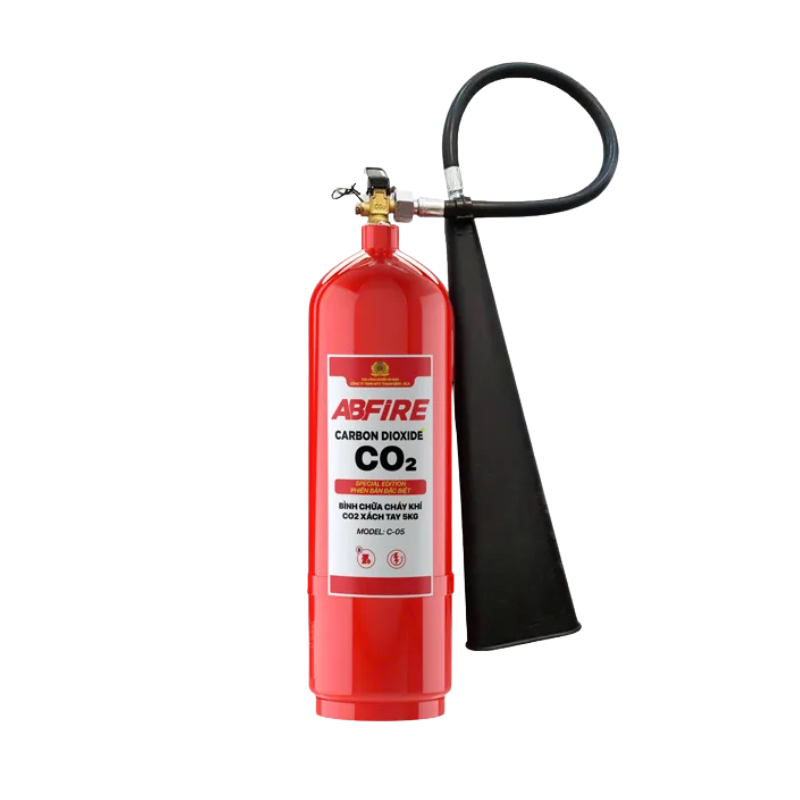 Bình chữa cháy CO2 5kg ABFire C-05 (Tem Bộ Công An)