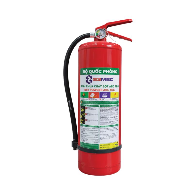 Bình Chữa Cháy Bột ABC 4kg Bộ Quốc Phòng
