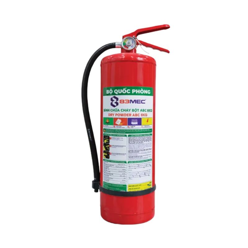 Bình Chữa Cháy Bột ABC 6kg Bộ Quốc Phòng