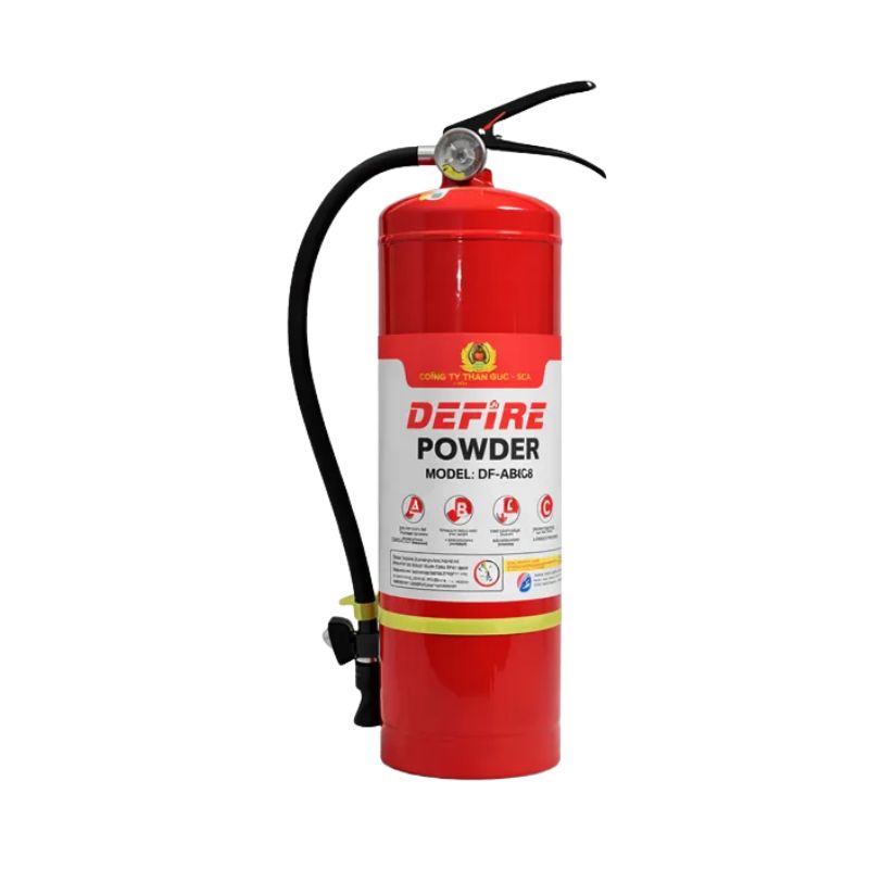 Bình Chữa Cháy Bột ABC 8kg Defire (DF-ABC8)
